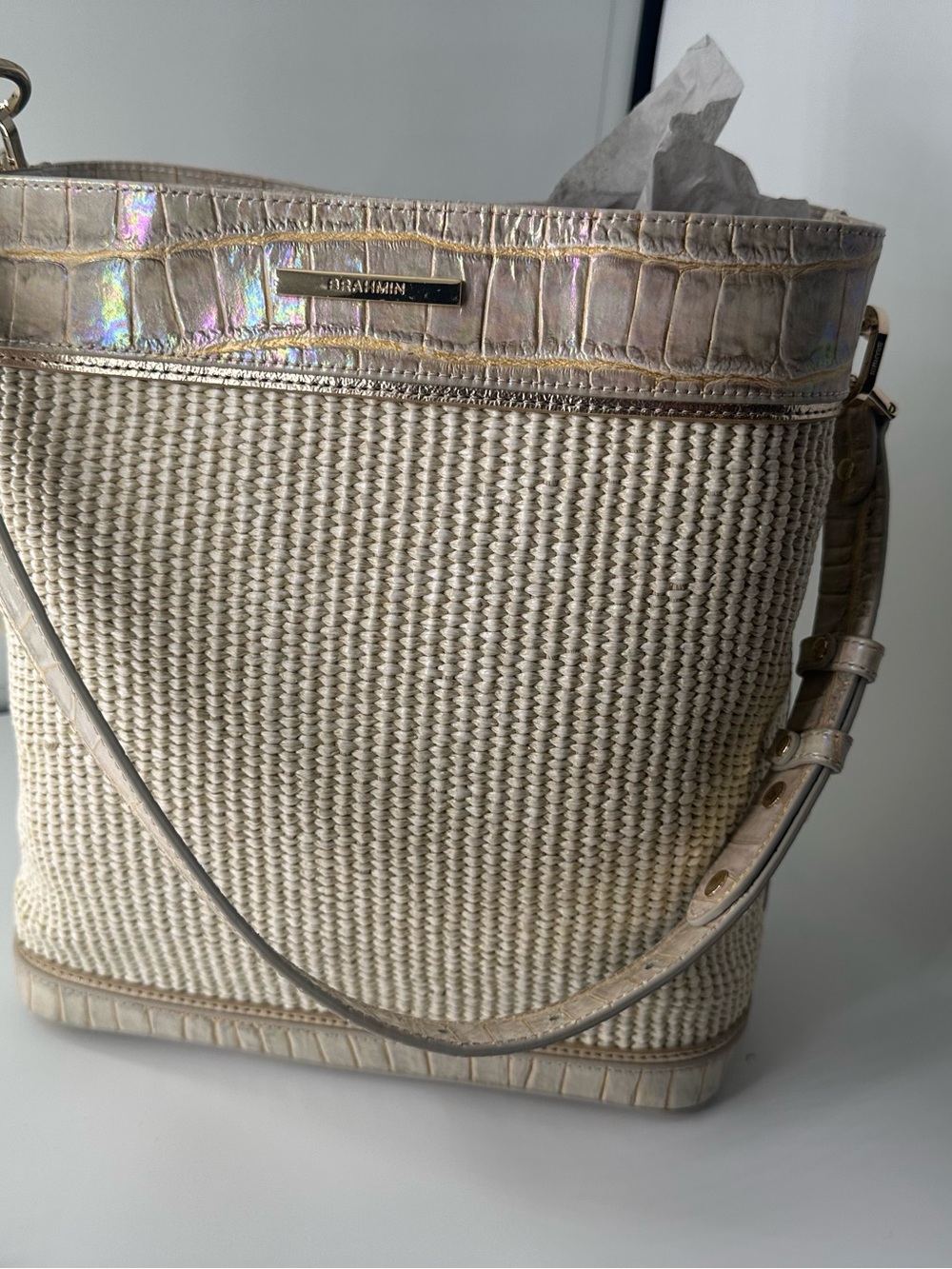 Brahmin Celina bucket tinamisu manava genuine leather